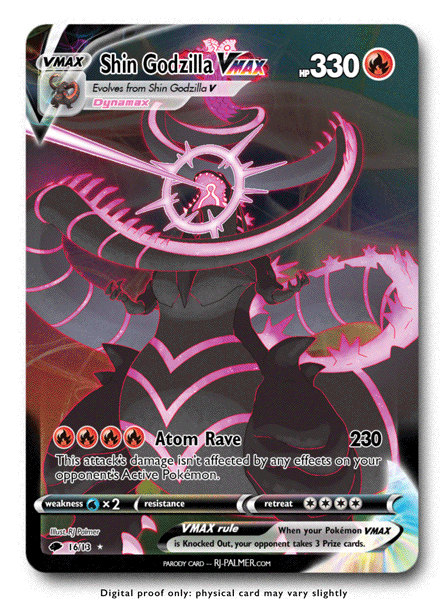 Shin Godzilla Vmax Parody Card Shin Godzilla Vmax Parody Card