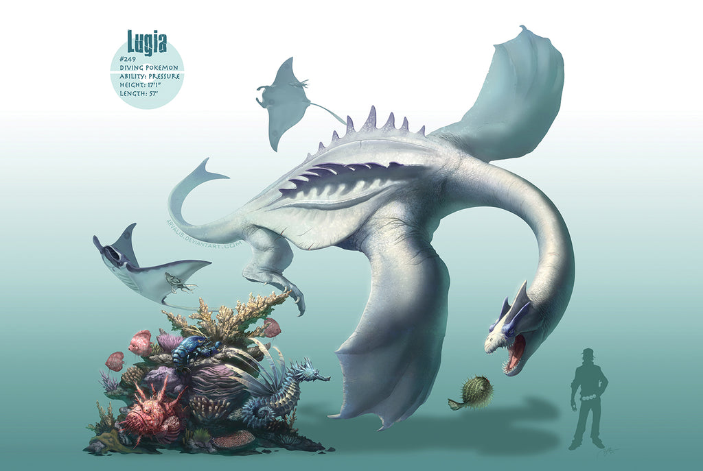 LUGIA inspired Pokemon Print